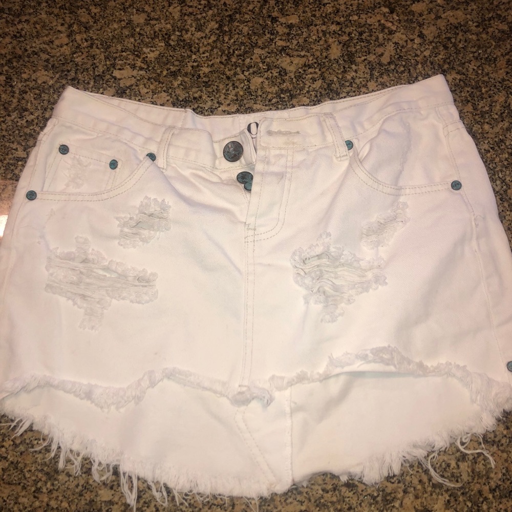 One Teaspoon White Mini Skirt
